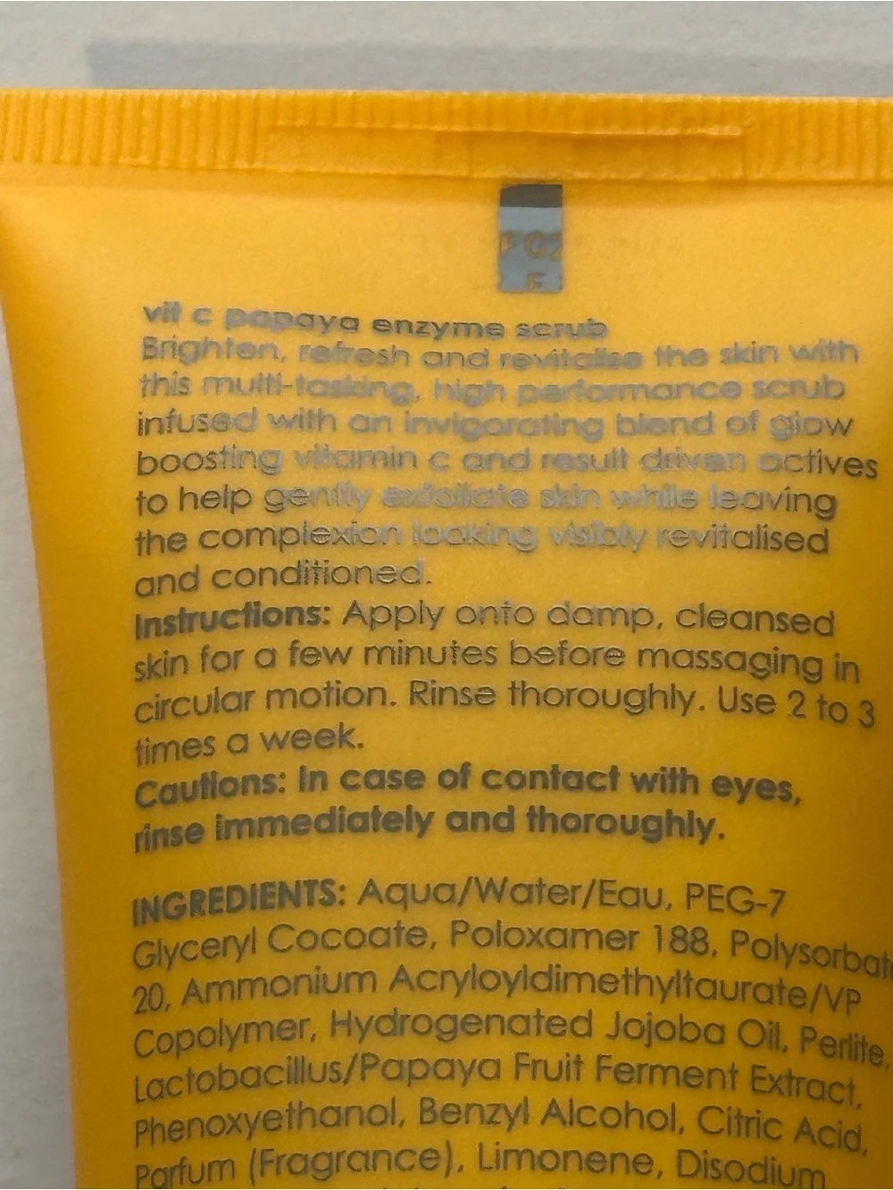 Rodial VIT C Papaya Enzyme Scrub — Vibrant Yellow Tube